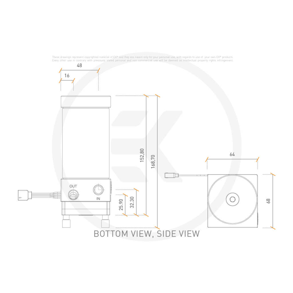Помпа для СВО Ekwb EK-Classic Pump Reservoir 160 SPC PWM D-RGB (3831109818510) - 2