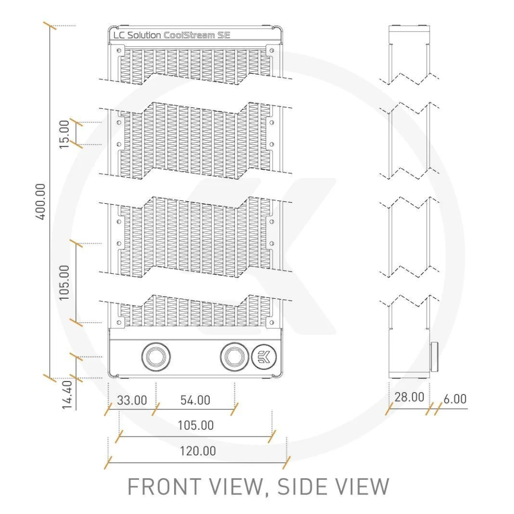 Радиатор охлаждения Ekwb EK-CoolStream SE 360 (Slim Triple) (3831109860472) - 1 Радиатор охлаждения Ekwb EK-CoolStream SE 360 (Slim Triple) (3831109860472) - 1