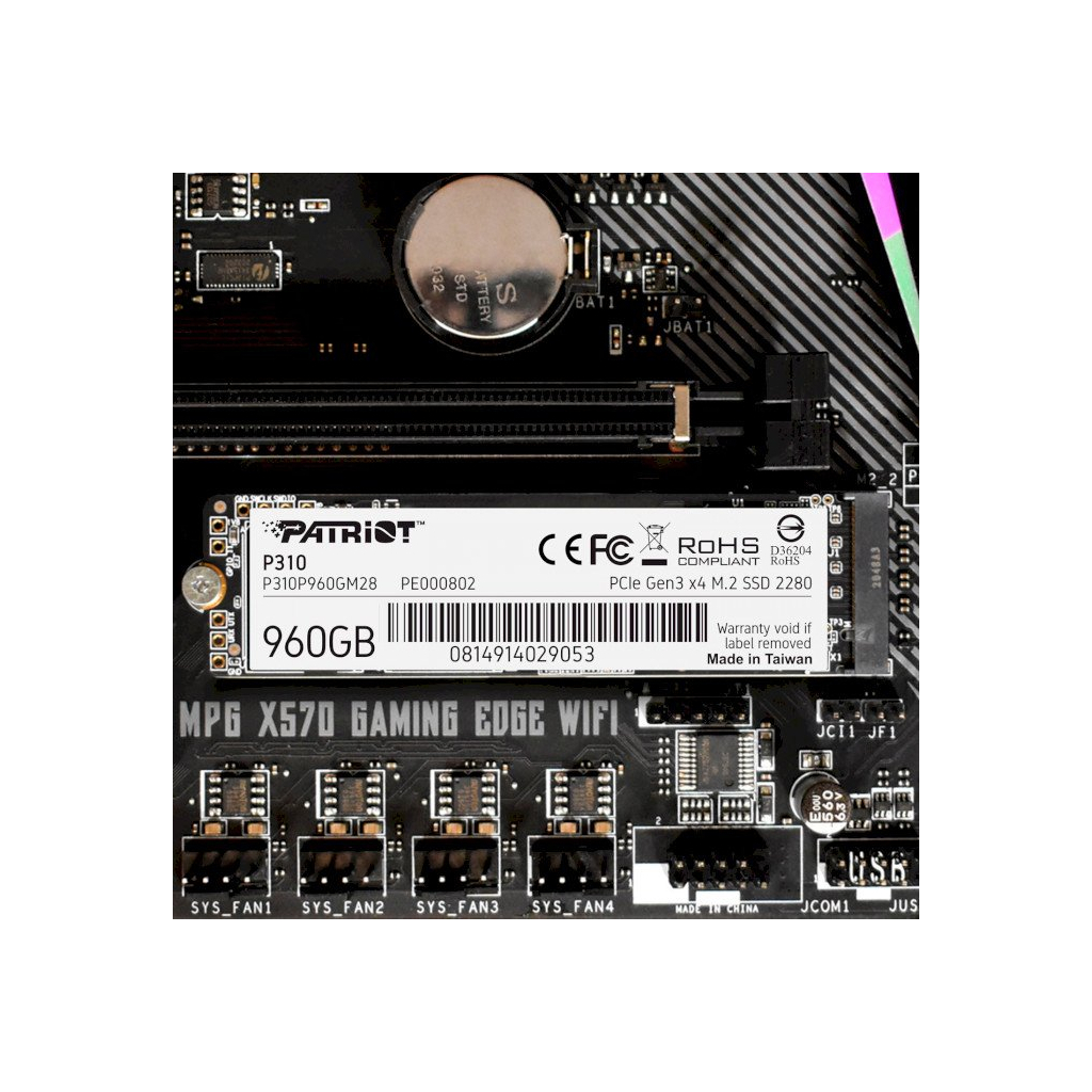 Накопитель SSD M.2 2280 960GB Patriot (P310P960GM28) - 5