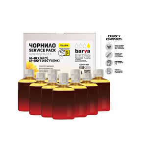 Чернила Barva Canon GI-40 Y/GI-490 Y, 10x100 мл (CGI40Y-1SP)