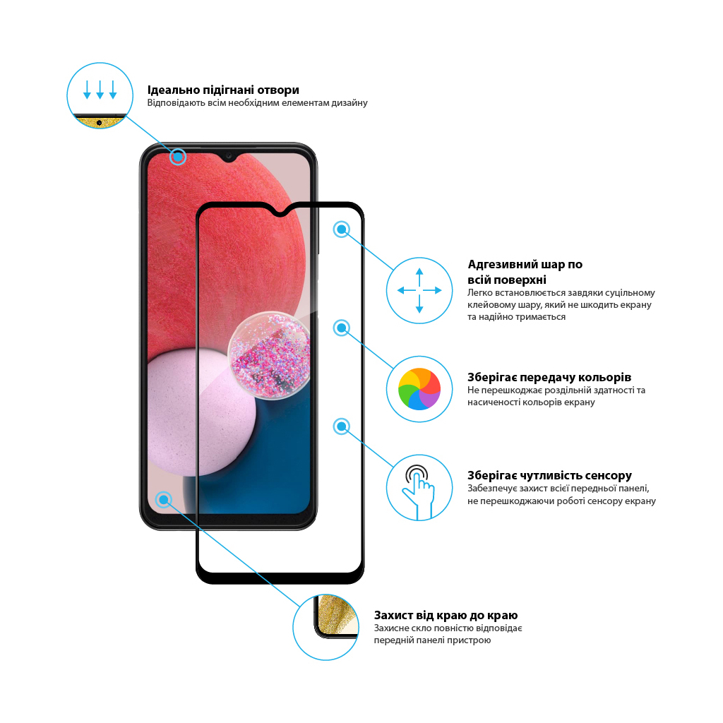 Стекло защитное Global Samsung A13 4G (1283126524233) - 2