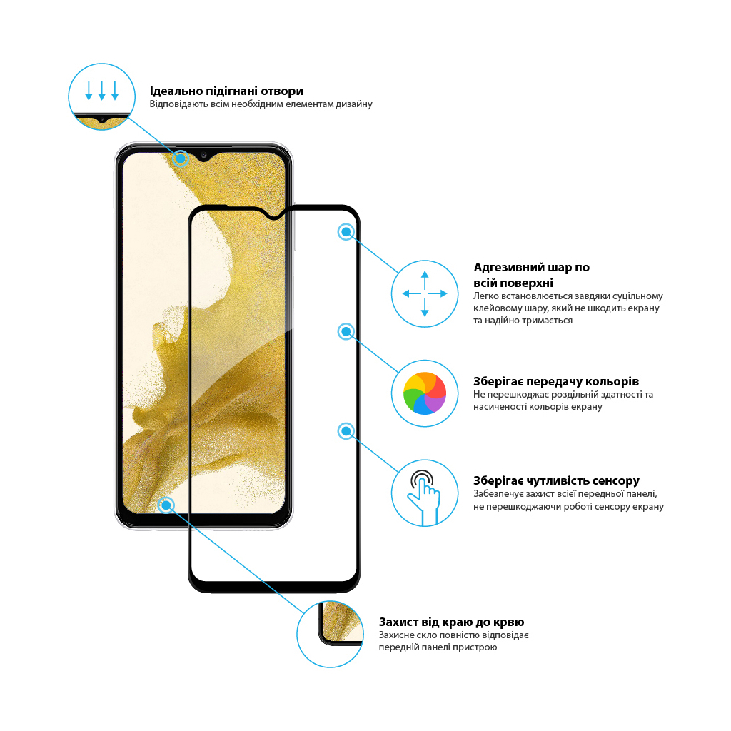 Стекло защитное Global Samsung A23 4G (1283126524172) - 2