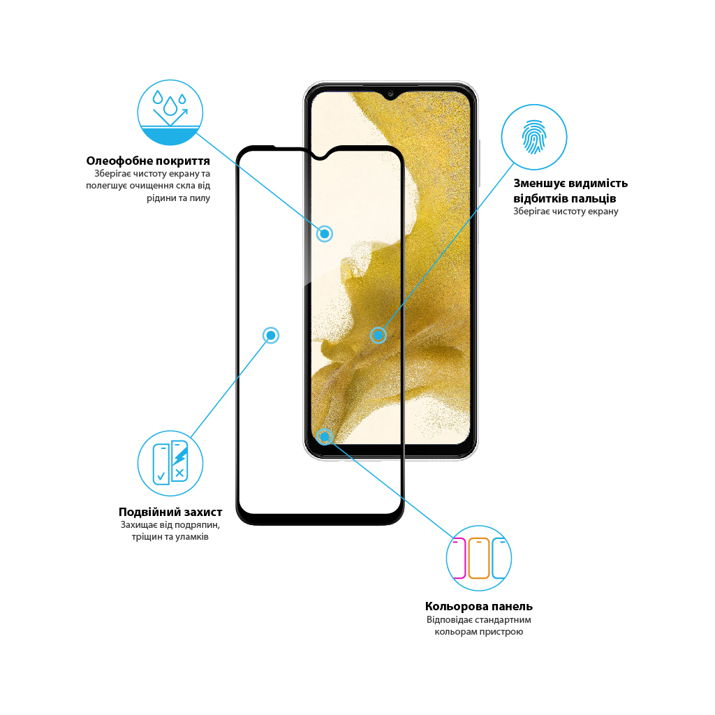 Стекло защитное Global Samsung A23 4G (1283126524172) - 3