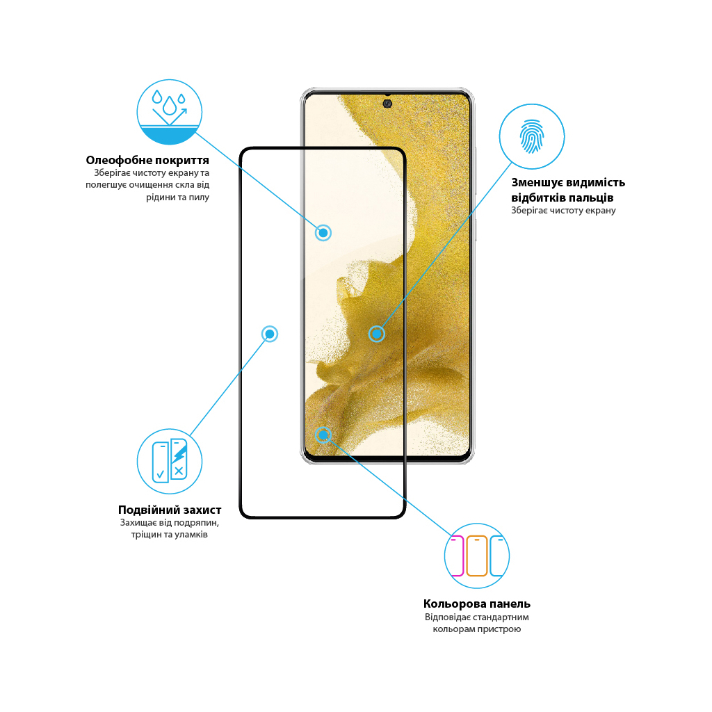 Стекло защитное Global Samsung A73 5G (1283126522529) - 3