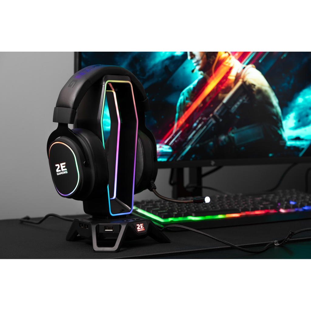 Наушники 2E Gaming HG350 RGB USB 7.1 Black (2E-HG350BK-7.1) - 1
