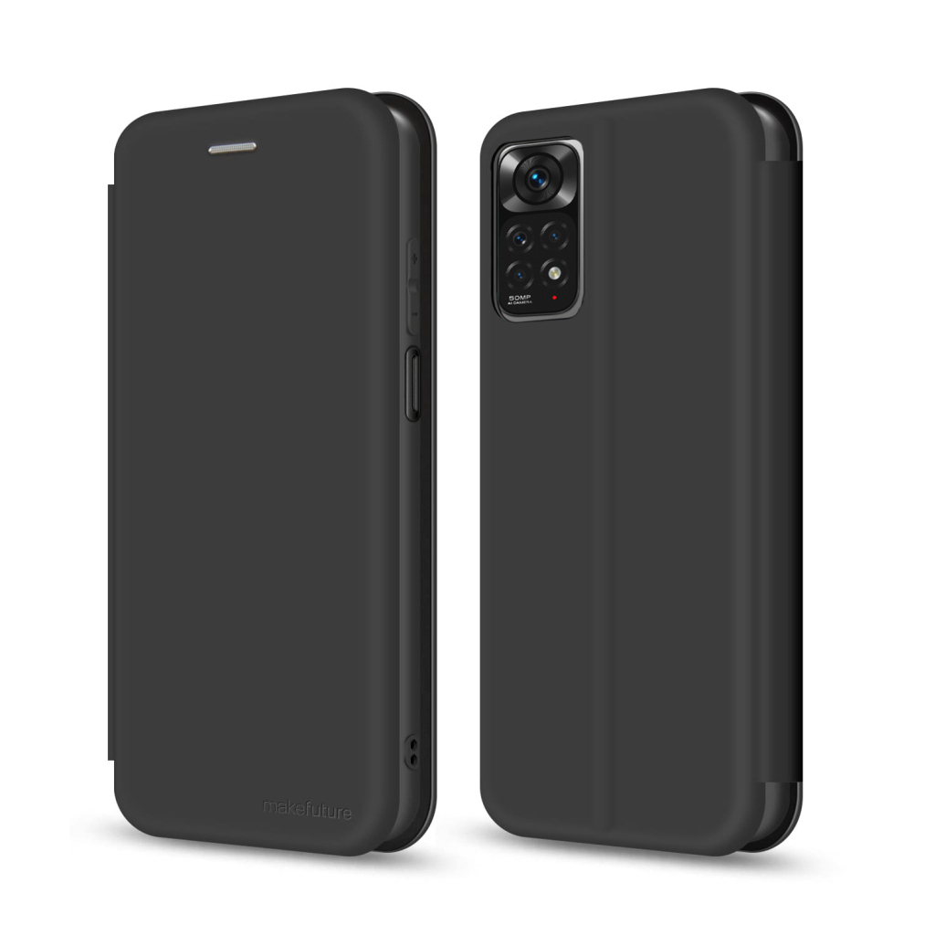 Чехол для моб. телефона MakeFuture Xiaomi Redmi Note 11 Pro Flip (Soft-Touch PU) Black (MCP-XRN11PBK)