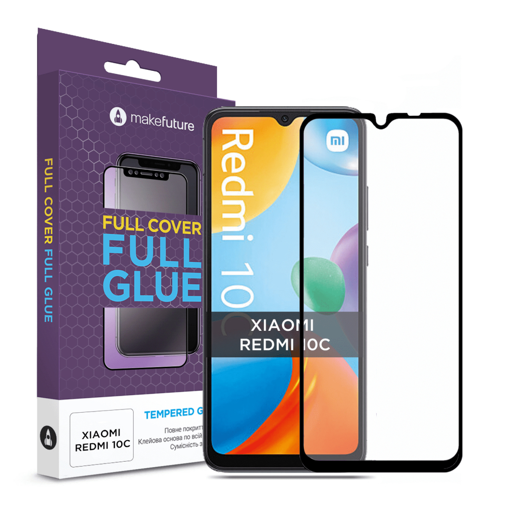 Стекло защитное MakeFuture Xiaomi Redmi 10C (MGF-XR10C)