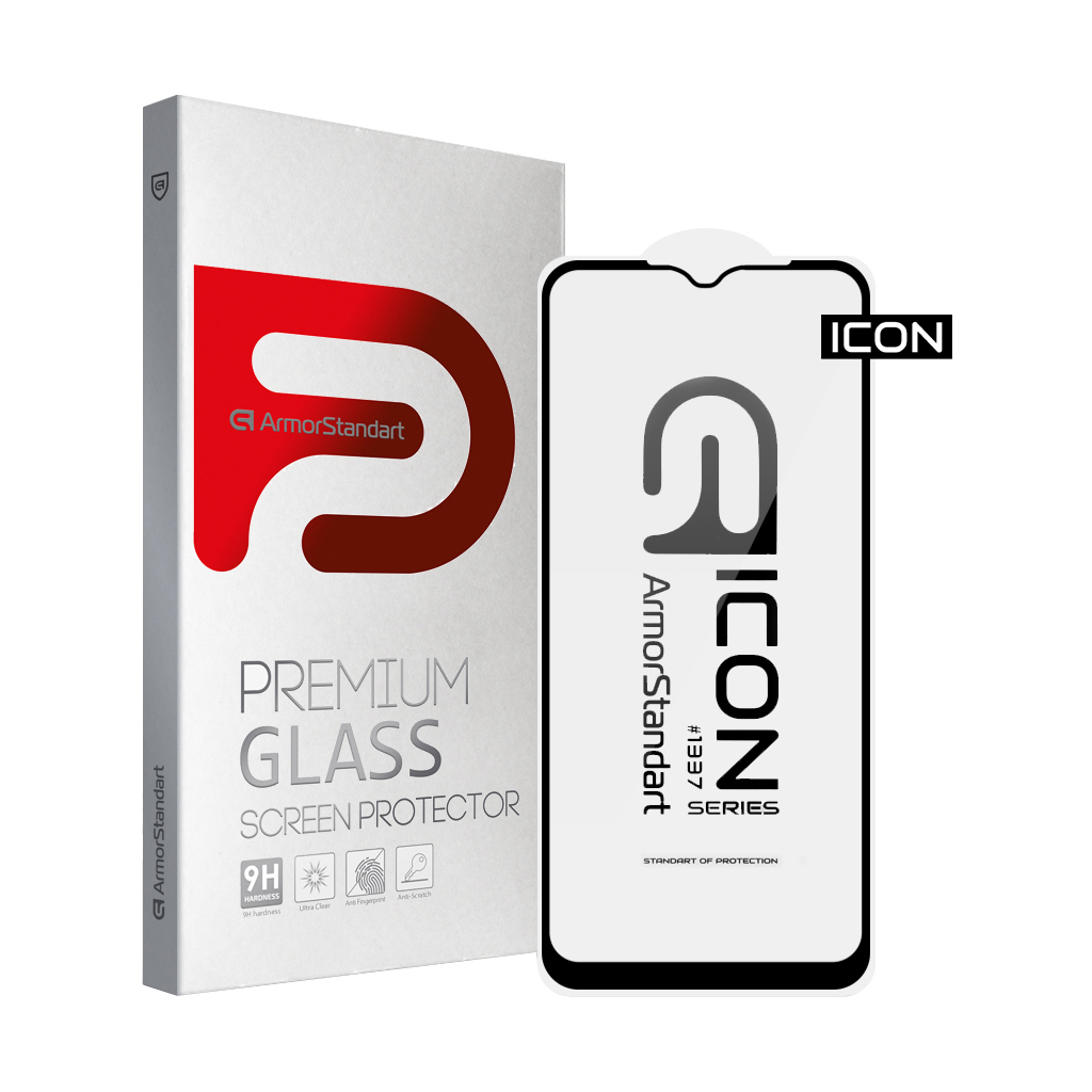 Стекло защитное Armorstandart Icon Samsung A03 Black (ARM60631)