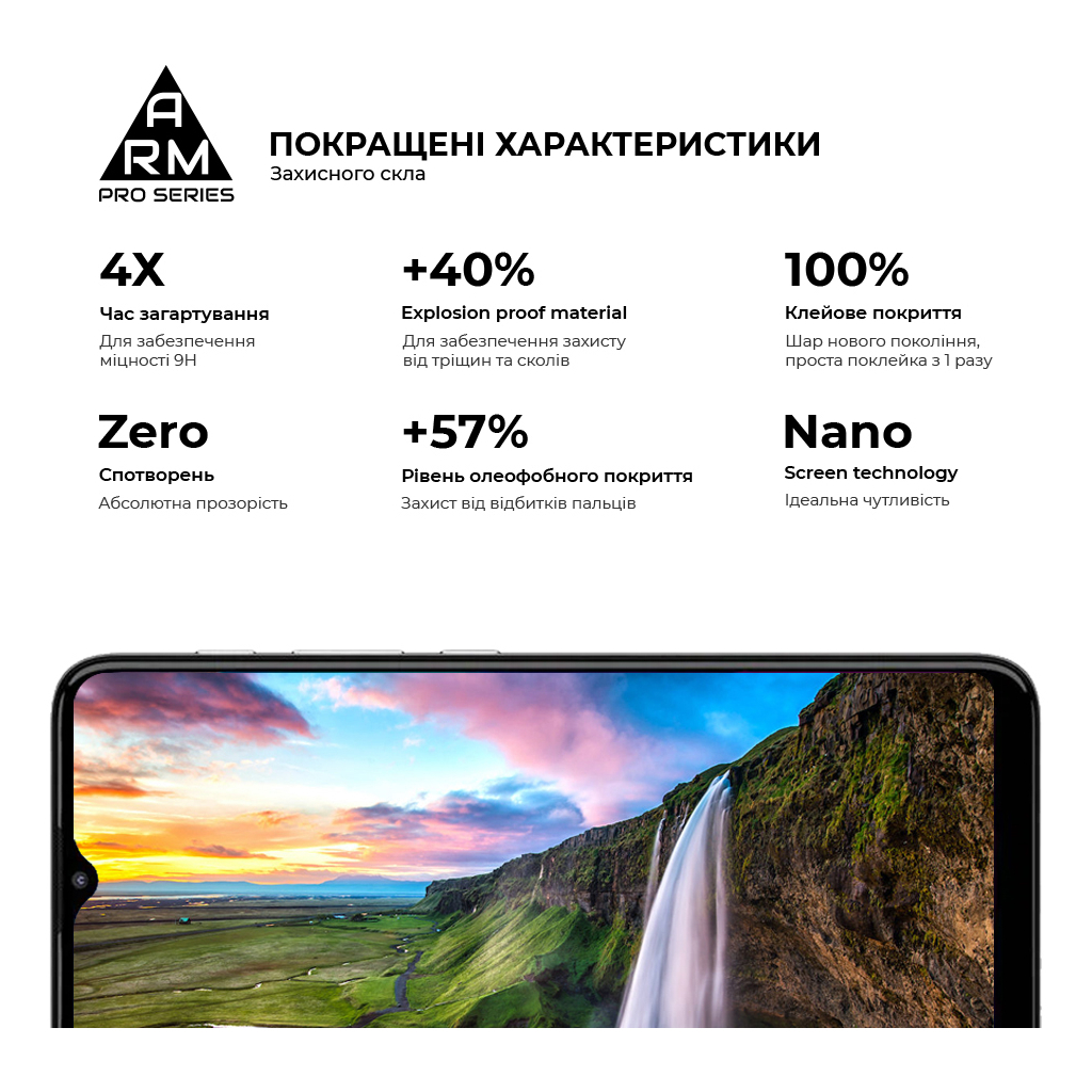 Стекло защитное Armorstandart Pro Motorola E20 Black (ARM60530) - 3