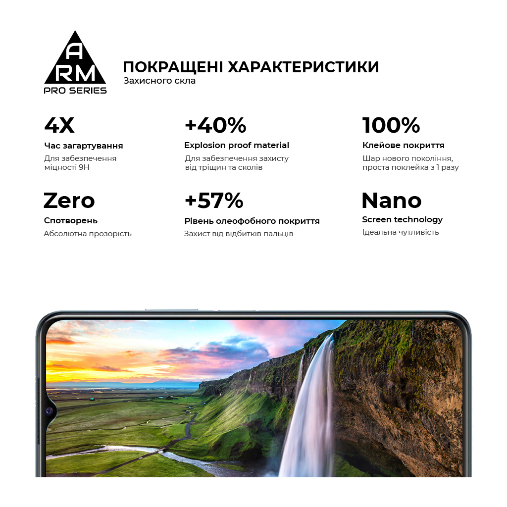 Стекло защитное Armorstandart Pro Vivo Y33s Black (ARM61011) - 2