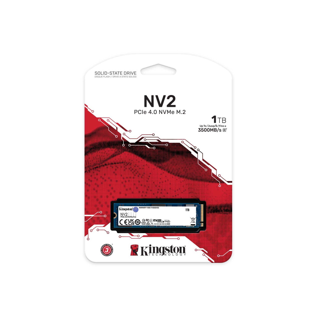 Накопитель SSD M.2 2280 1TB Kingston (SNV2S/1000G) - 2