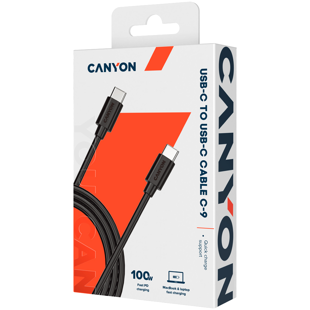 Дата кабель USB-C to USB-C 1.2m 100W 20V/ 5A black Canyon (CNS-USBC9B) - 4