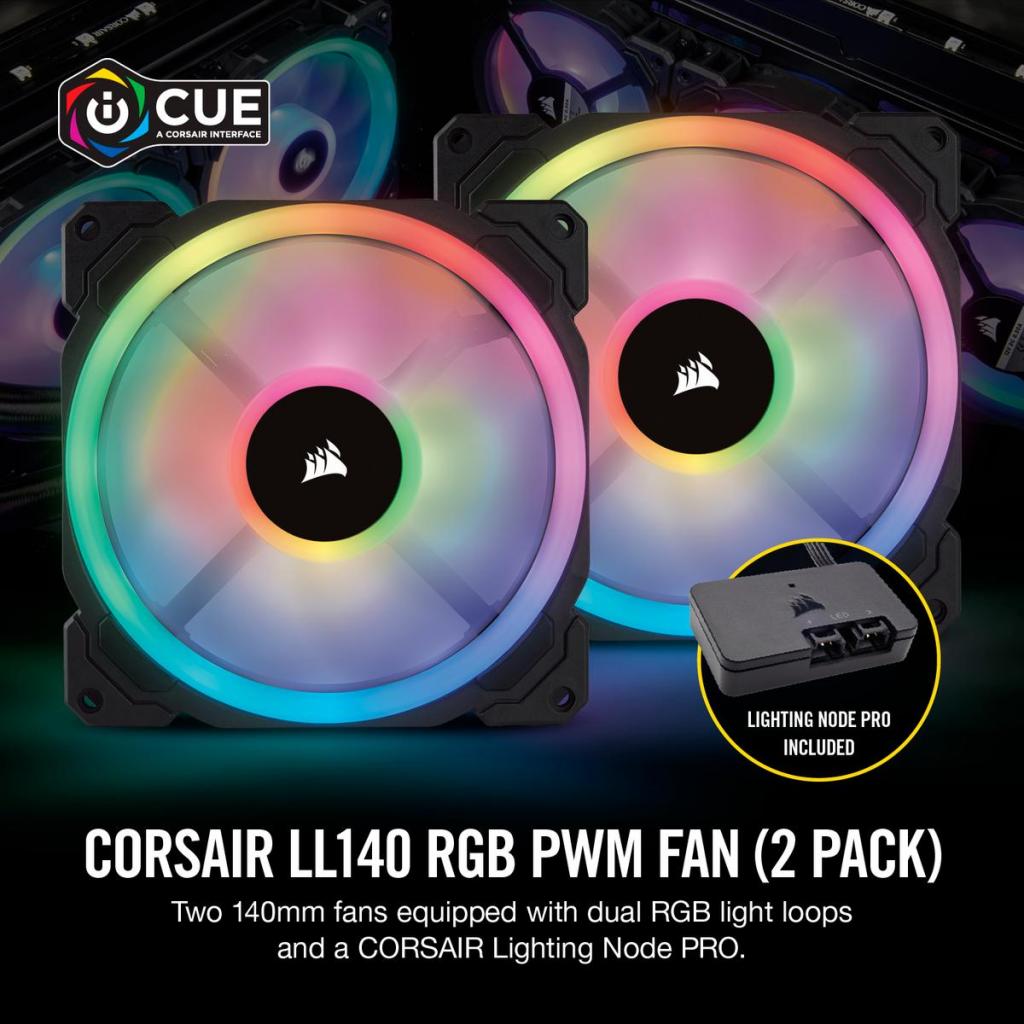 Кулер для корпуса Corsair LL140 RGB Twin Pack (CO-9050074-WW) - 2