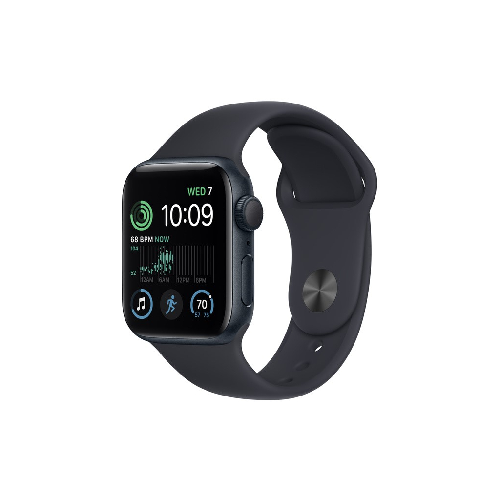 Смарт-часы Apple Watch SE 2022 GPS 40mm Midnight Aluminium Case with Midnight Sport Band - Regular (MNJT3UL/A) - 1