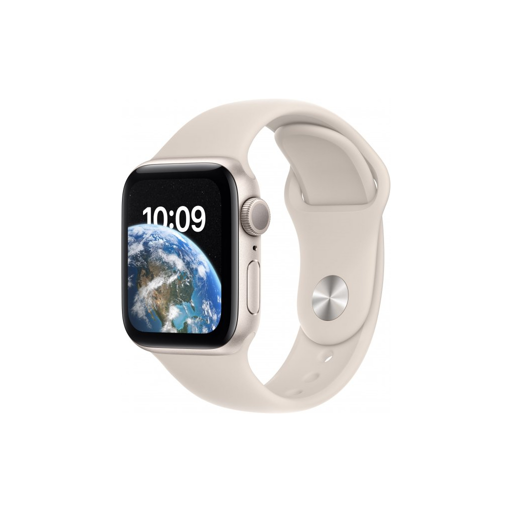 Смарт-часы Apple Watch SE 2022 GPS 44mm Starlight Aluminium Case with Starlight Sport Band - Regular (MNJX3UL/A)