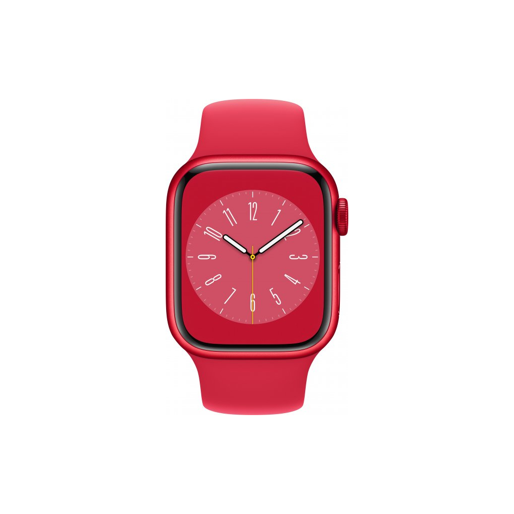 Смарт-часы Apple Watch Series 8 GPS 41mm (PRODUCT)RED Aluminium Case with (PRODUCT)RED Sport Band - Regular (MNP73UL/A) - 1