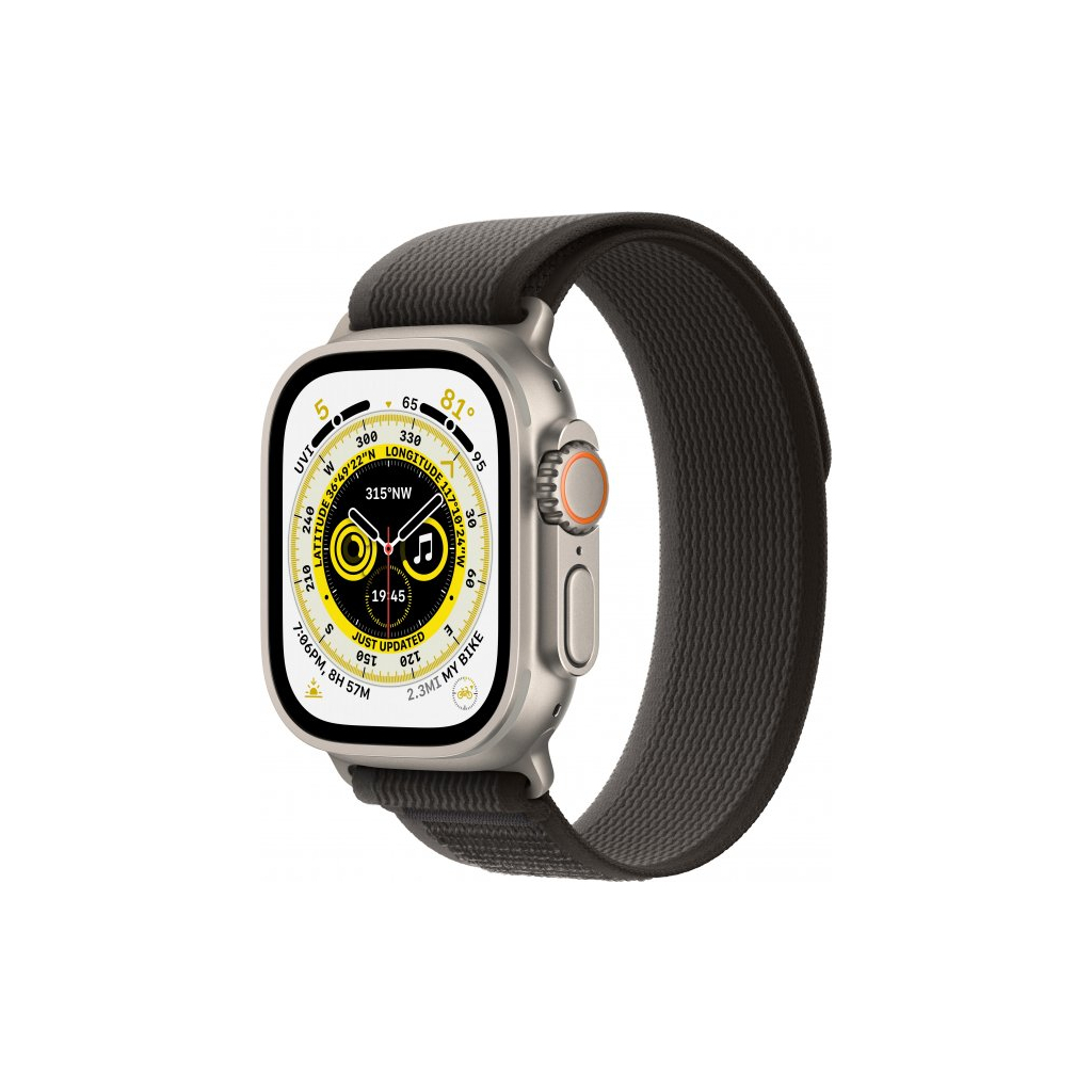 Смарт-часы Apple Watch Ultra GPS + Cellular, 49mm Titanium Case with Black/Gray Trail Loop -M/L (MQFX3UL/A)