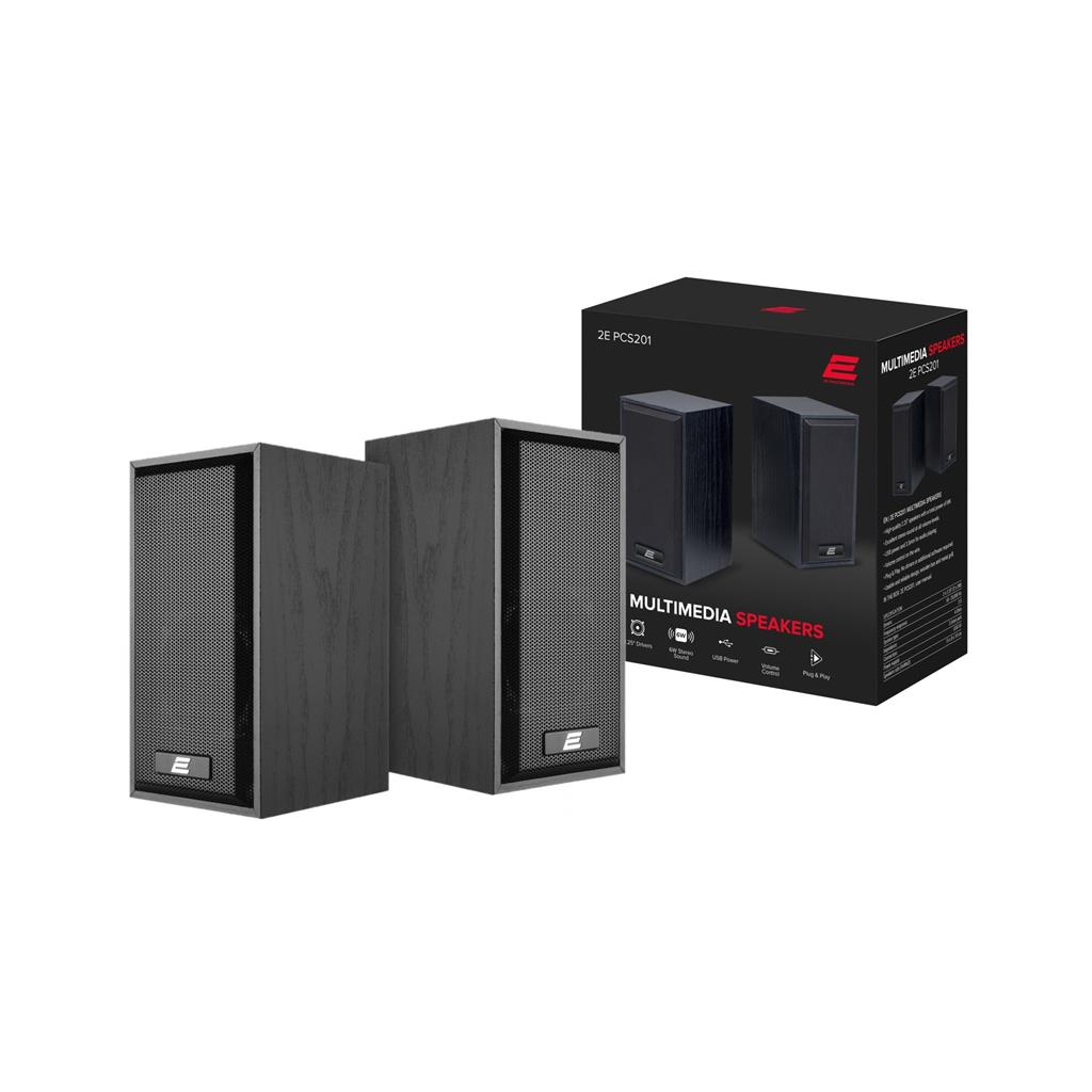 Акустическая система 2E PCS2012 USB Black Wood (2E-PCS201BK)