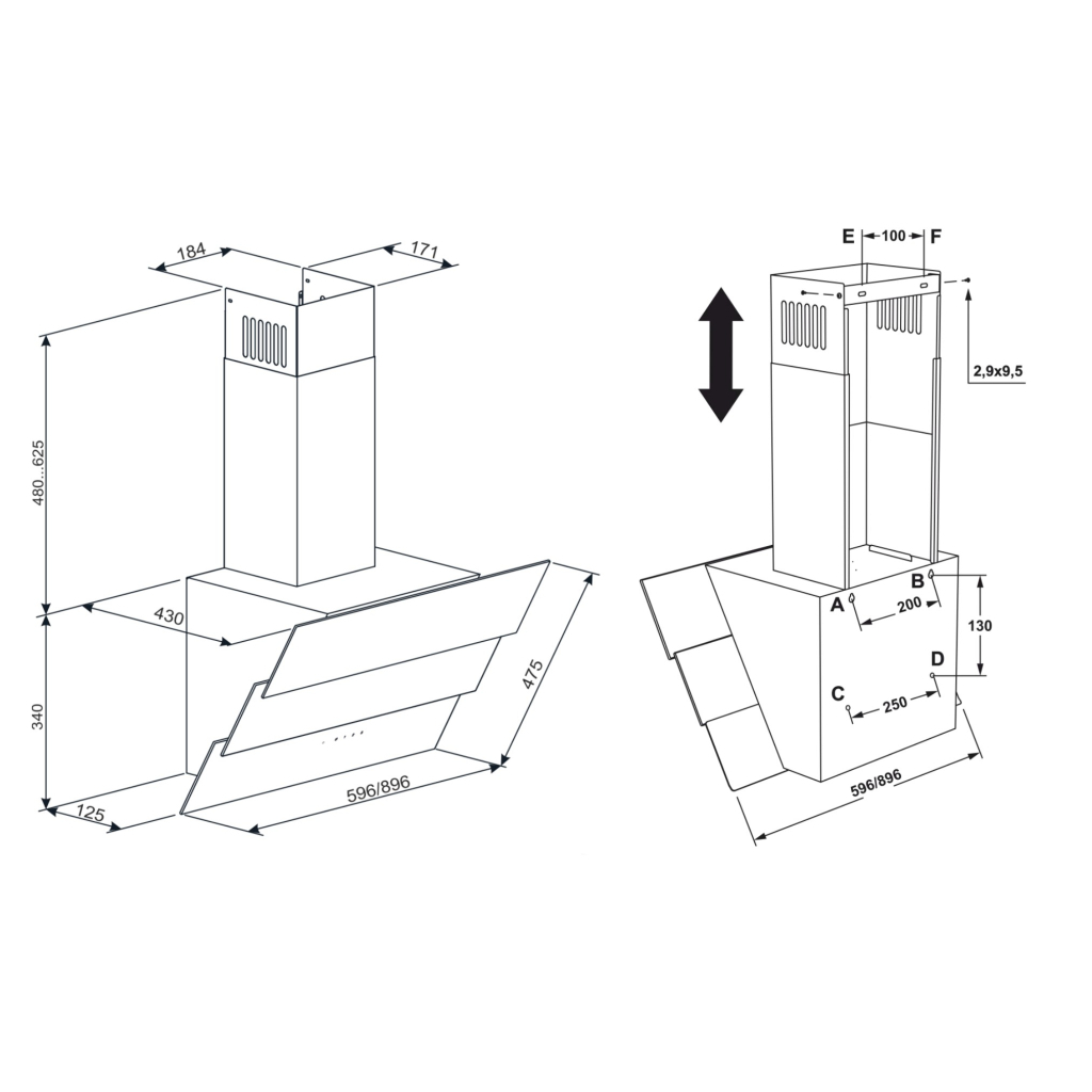 Вытяжка кухонная Eleyus FENIX 1200 LED 60 WH - 10