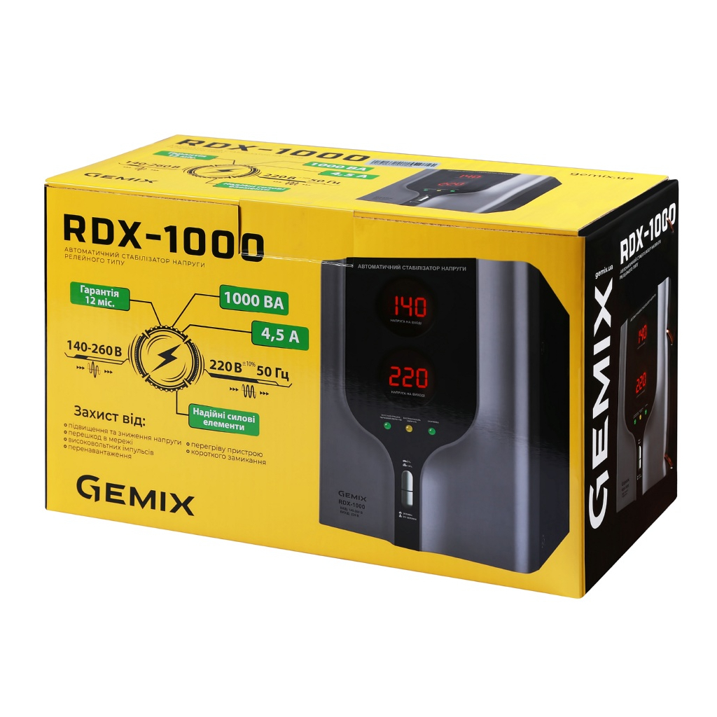 Стабилизатор Gemix RDX-1000 - 3 Стабилизатор Gemix RDX-1000 - 3
