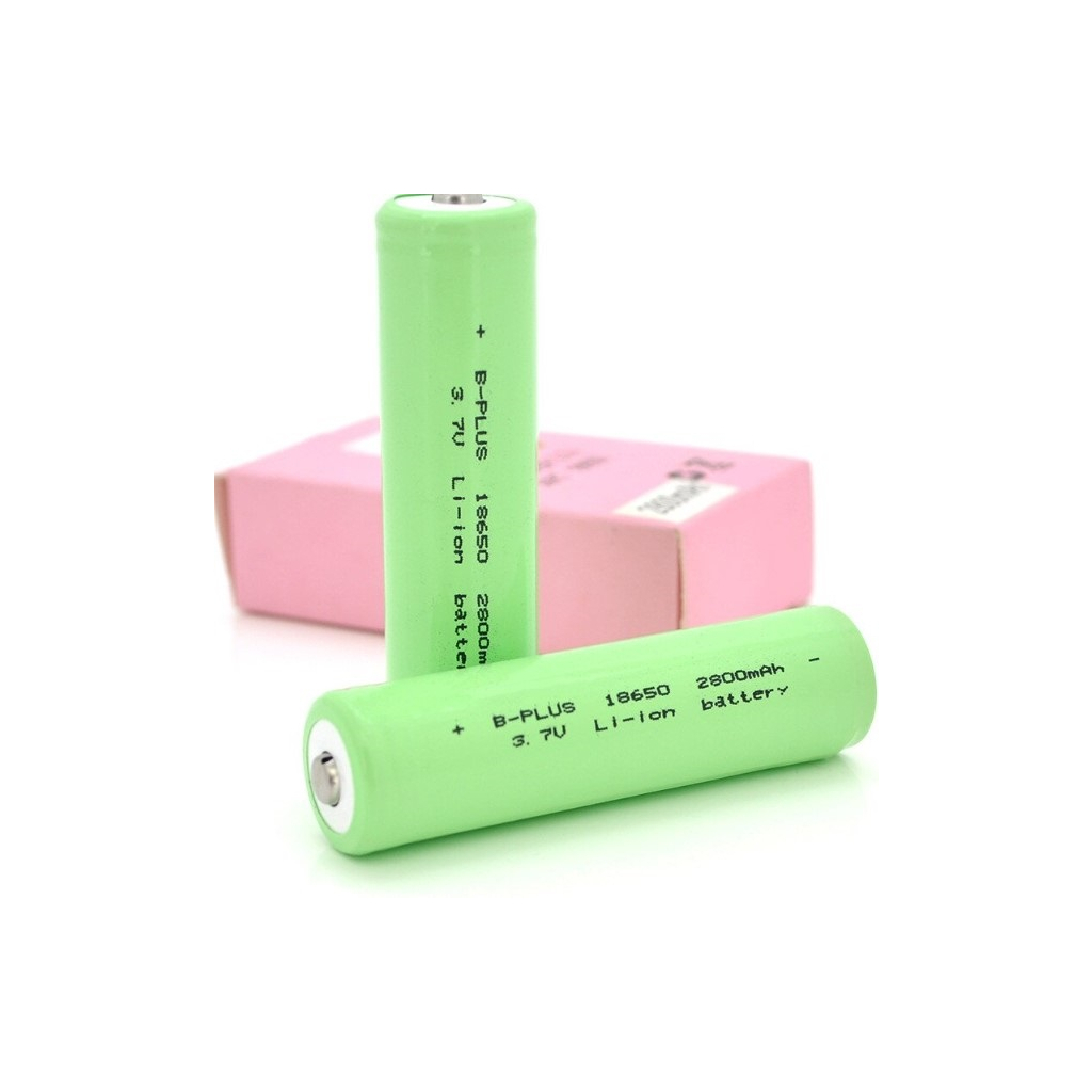 Аккумулятор 18650 2800mAh Li-ion 3.7V, B-PLUS, Green * 1 Voltronic (YT25604)