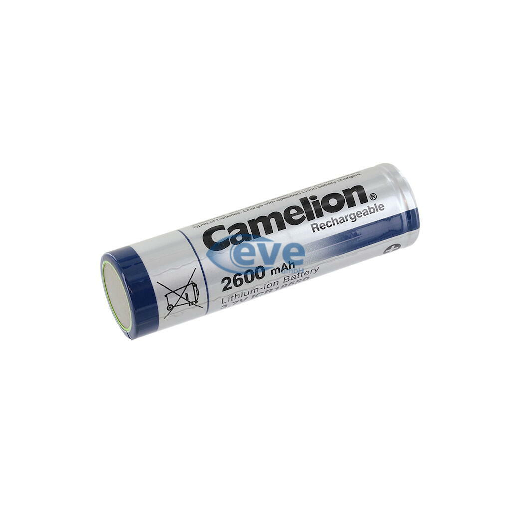 Аккумулятор 18650 Li-Ion ICR18650 FlatTop Bulk, 2600mAh, 3.7V Camelion (ICR18650F-26)