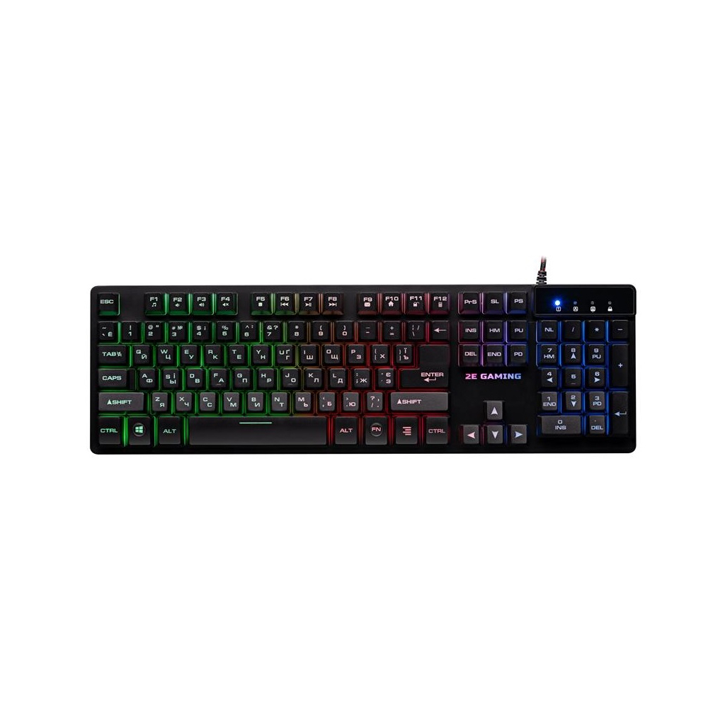 Клавиатура 2E Gaming KG280 LED Ukr USB Black (2E-KG280UB)
