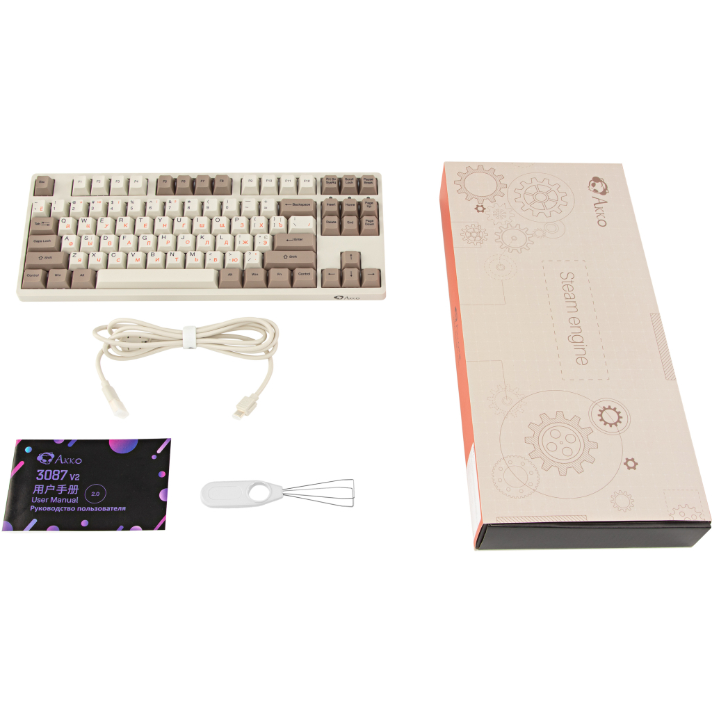 Клавиатура Akko 3087 Steam Engine Akko CS Lavender Purple Grey/Red (A3087_SE_ALP) - 9