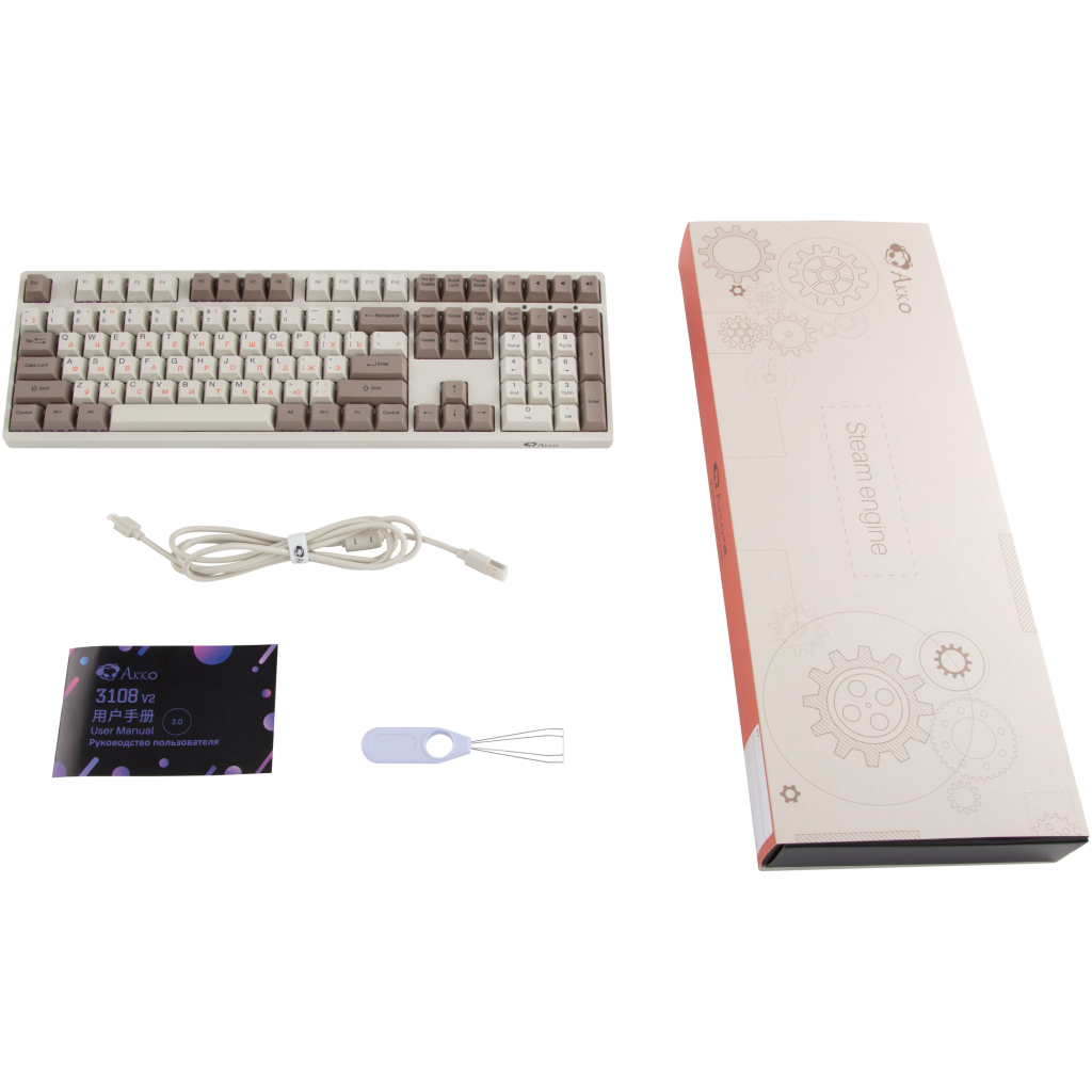 Клавиатура Akko 3108 Steam Engine Akko CS Radiant Red Grey/Red (A3108_SE_ARR) - 9