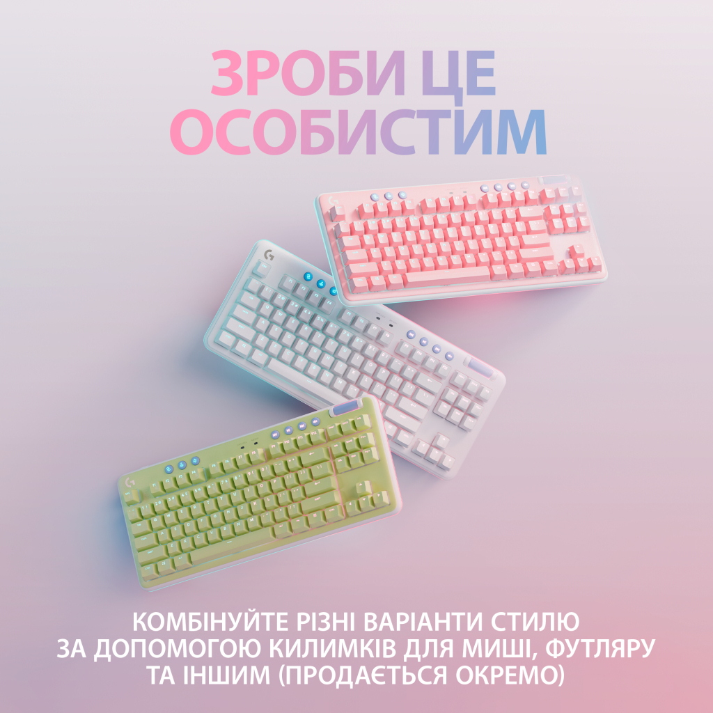 Клавиатура Logitech G713 Aurora Gaming GX Red USB UA Off-White (920-010678) - 6