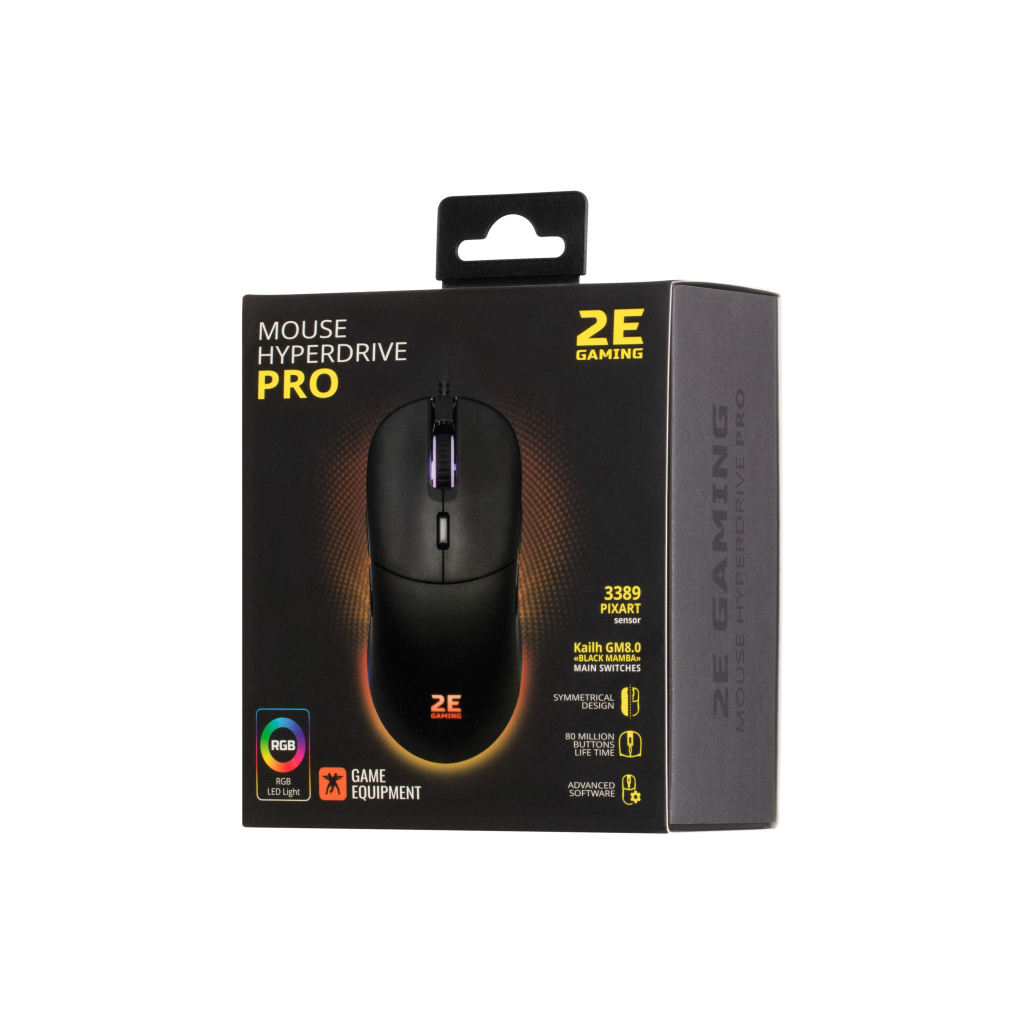 Мышка 2E Gaming HyperDrive Pro RGB Black (2E-MGHDPR-BK) - 1