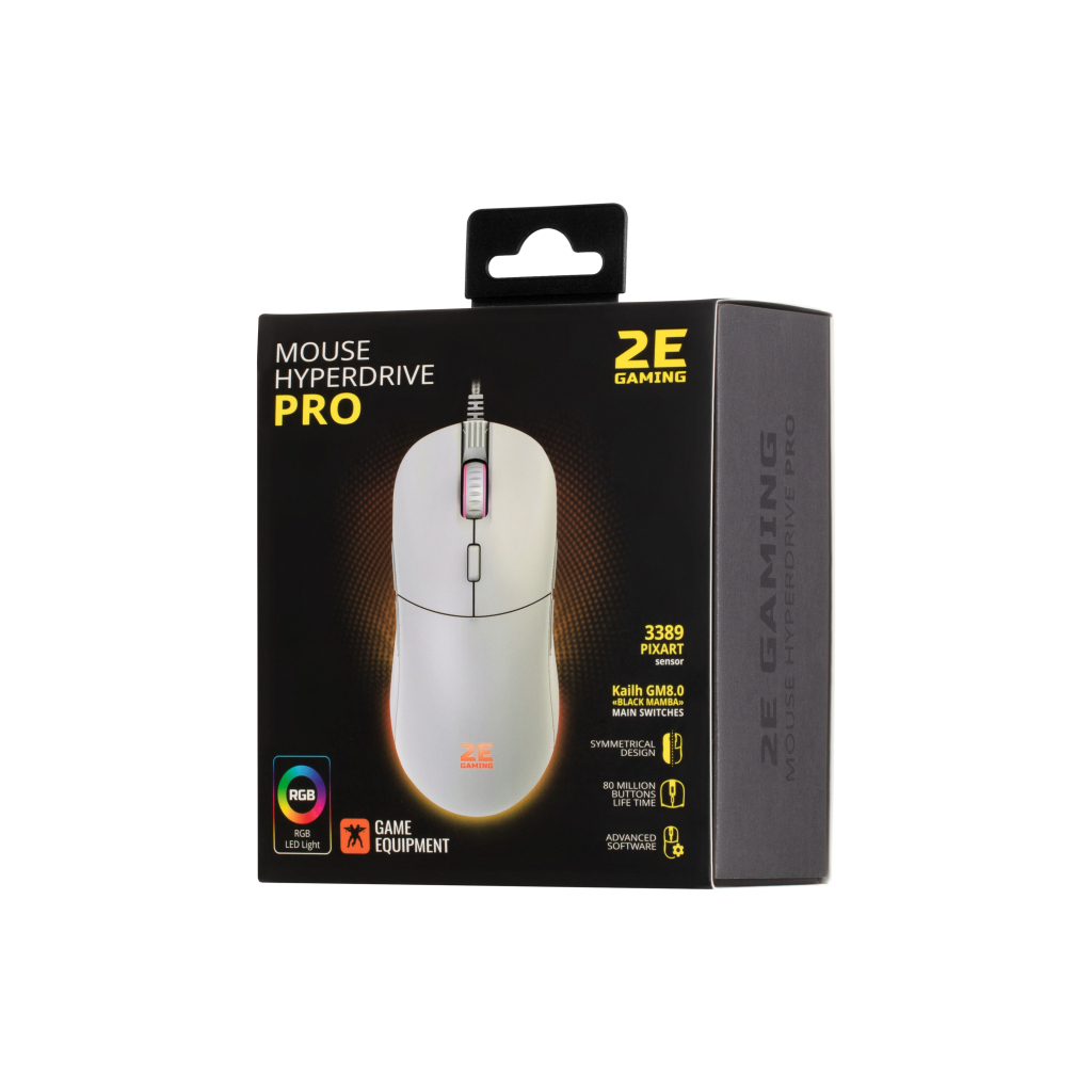 Мышка 2E Gaming HyperDrive Pro RGB White (2E-MGHDPR-WT) - 1