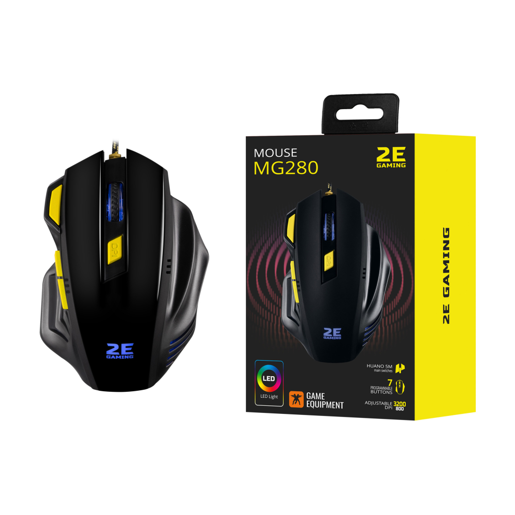 Мышка 2E Gaming MG280 LED USB Black (2E-MG280UB) - 2