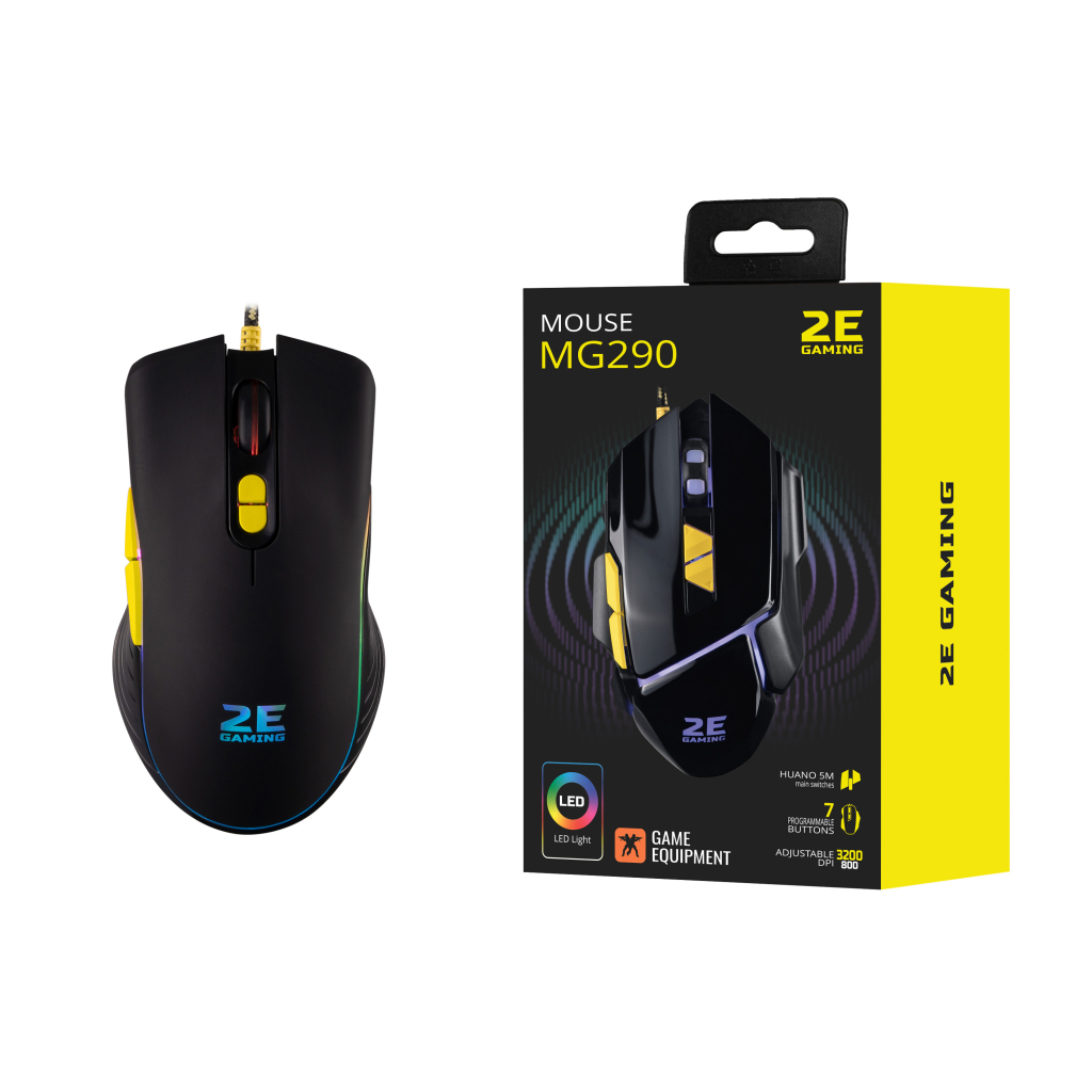 Мышка 2E Gaming MG300 RGB USB Black (2E-MG300UB) - 2
