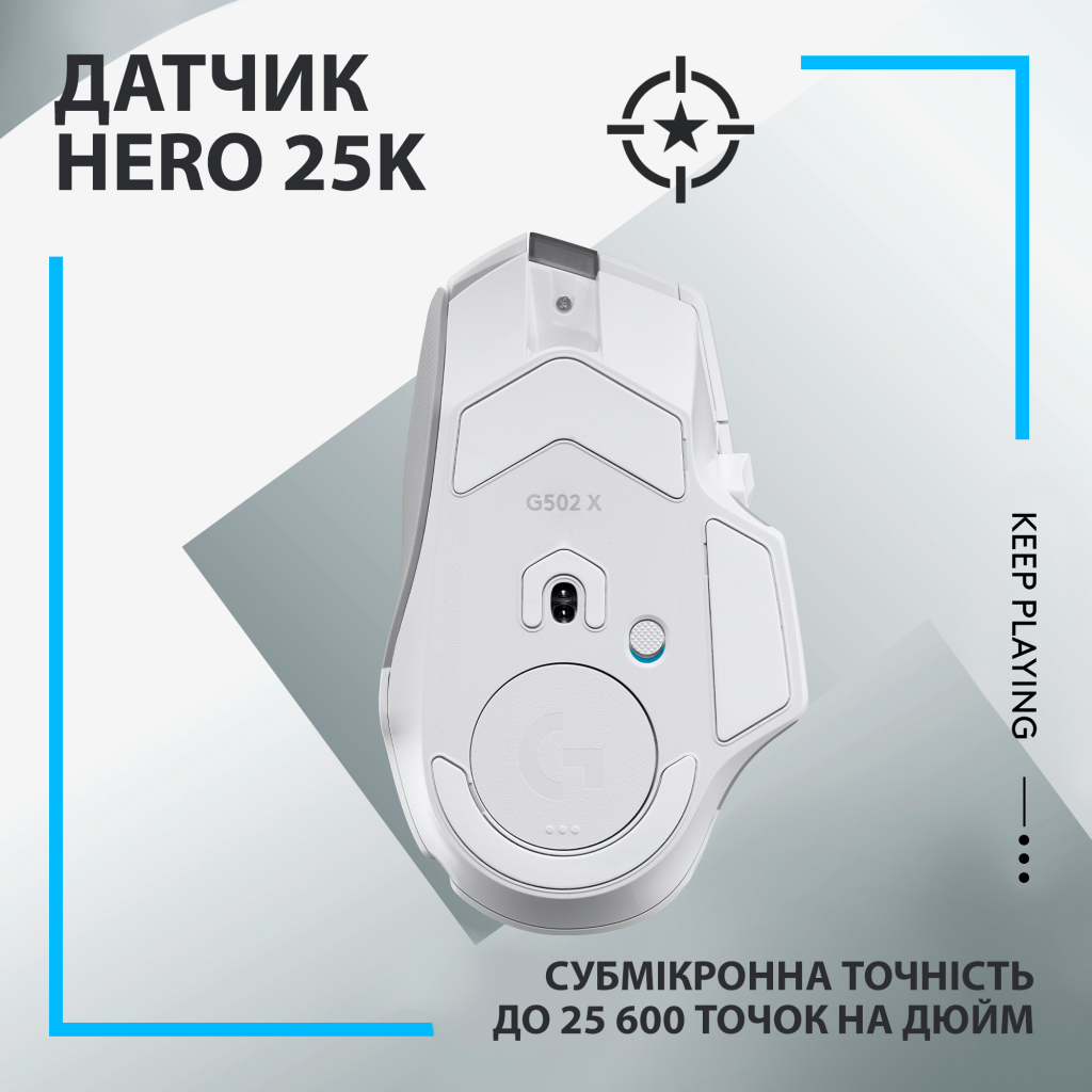 Мышка Logitech G502 X Lightspeed Wireless White (910-006189) - 3