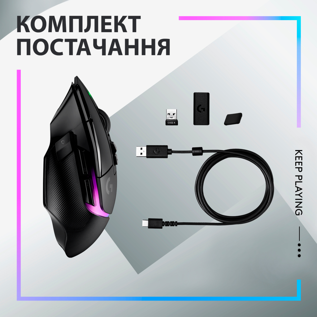 Мышка Logitech G502 X Plus Wireless Black (910-006162) - 8
