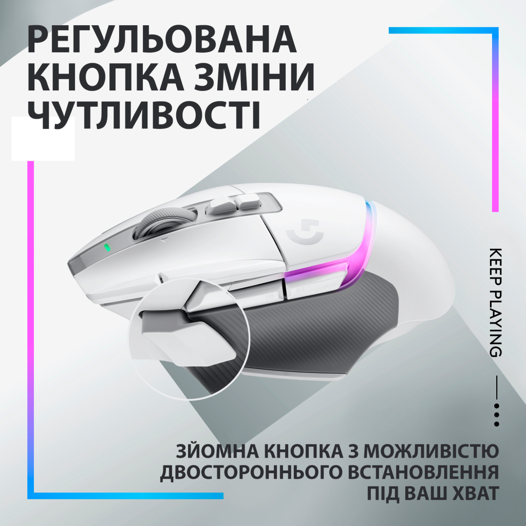 Мышка Logitech G502 X Plus Wireless White (910-006171) - 5