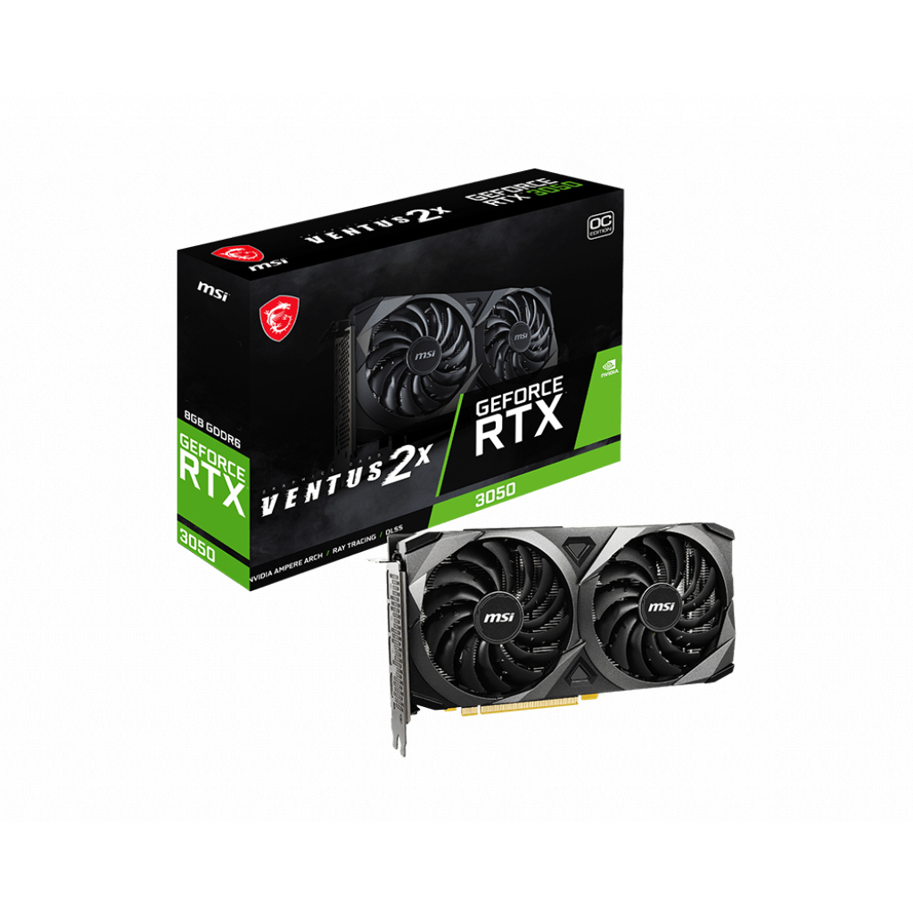 Видеокарта MSI GeForce RTX3050 8Gb VENTUS 2X OC (RTX 3050 VENTUS 2X 8G OC) - 4