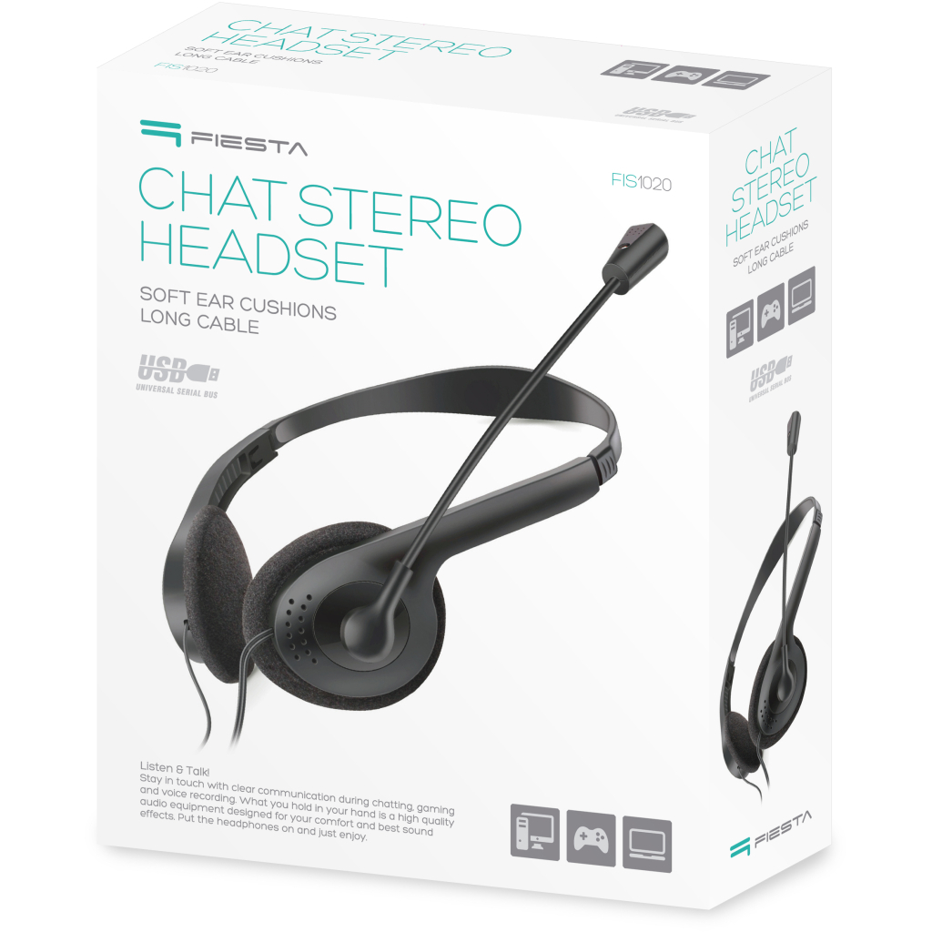 Наушники Fiesta Mic FIS1020 Stereo USB (FIS1020) - 3