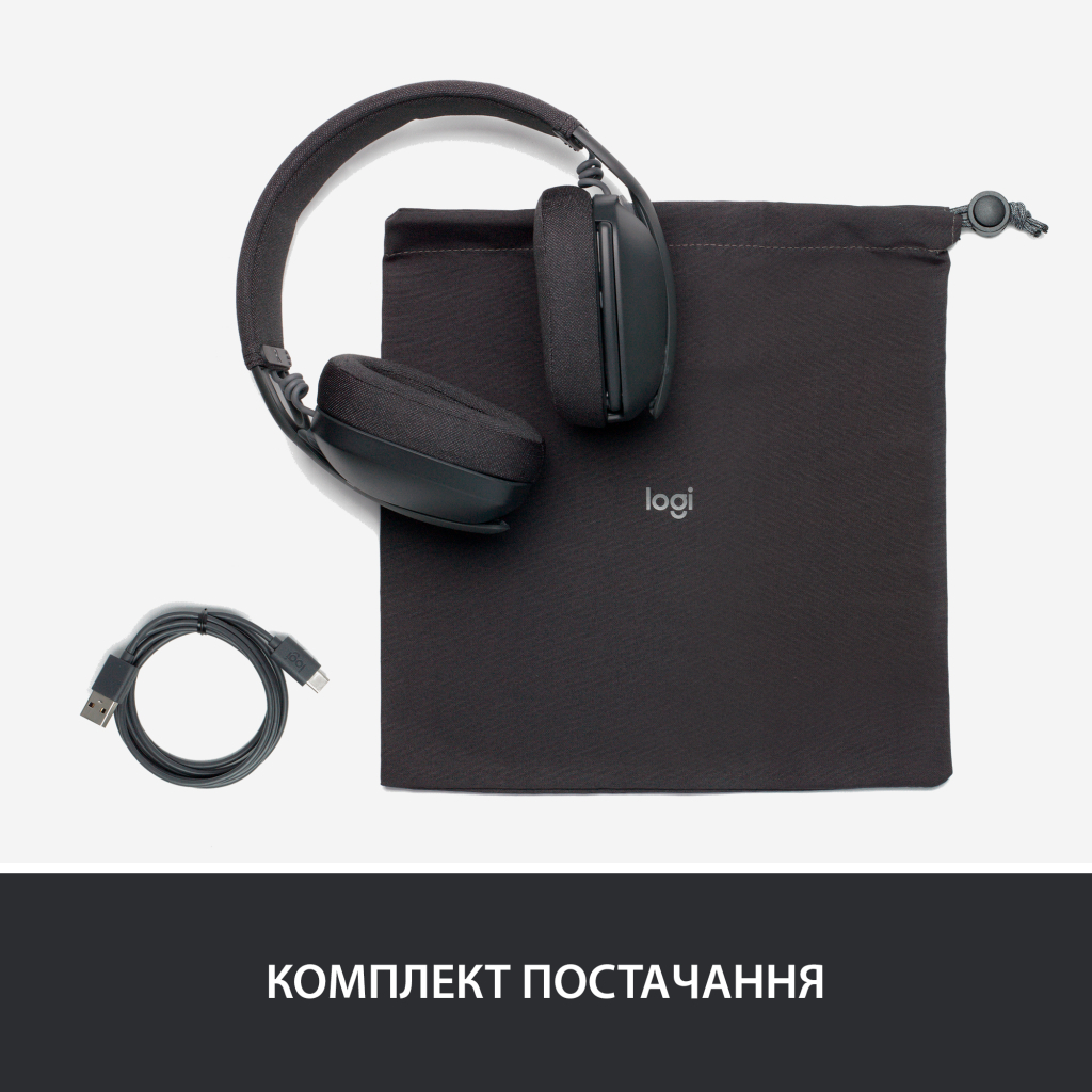 Наушники Logitech Zone Vibe 100 Wireless Graphite (981-001213) - 9