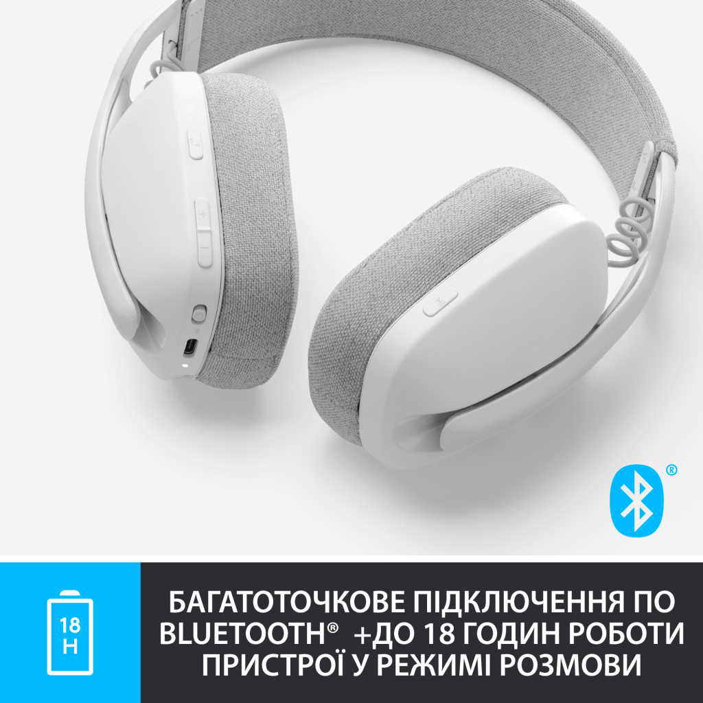 Наушники Logitech Zone Vibe 100 Wireless Off-White (981-001219) - 4