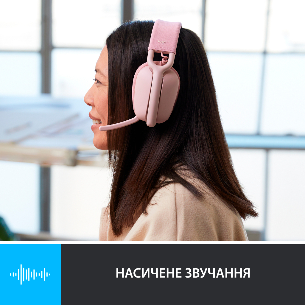 Наушники Logitech Zone Vibe 100 Wireless Rose (981-001224) - 3