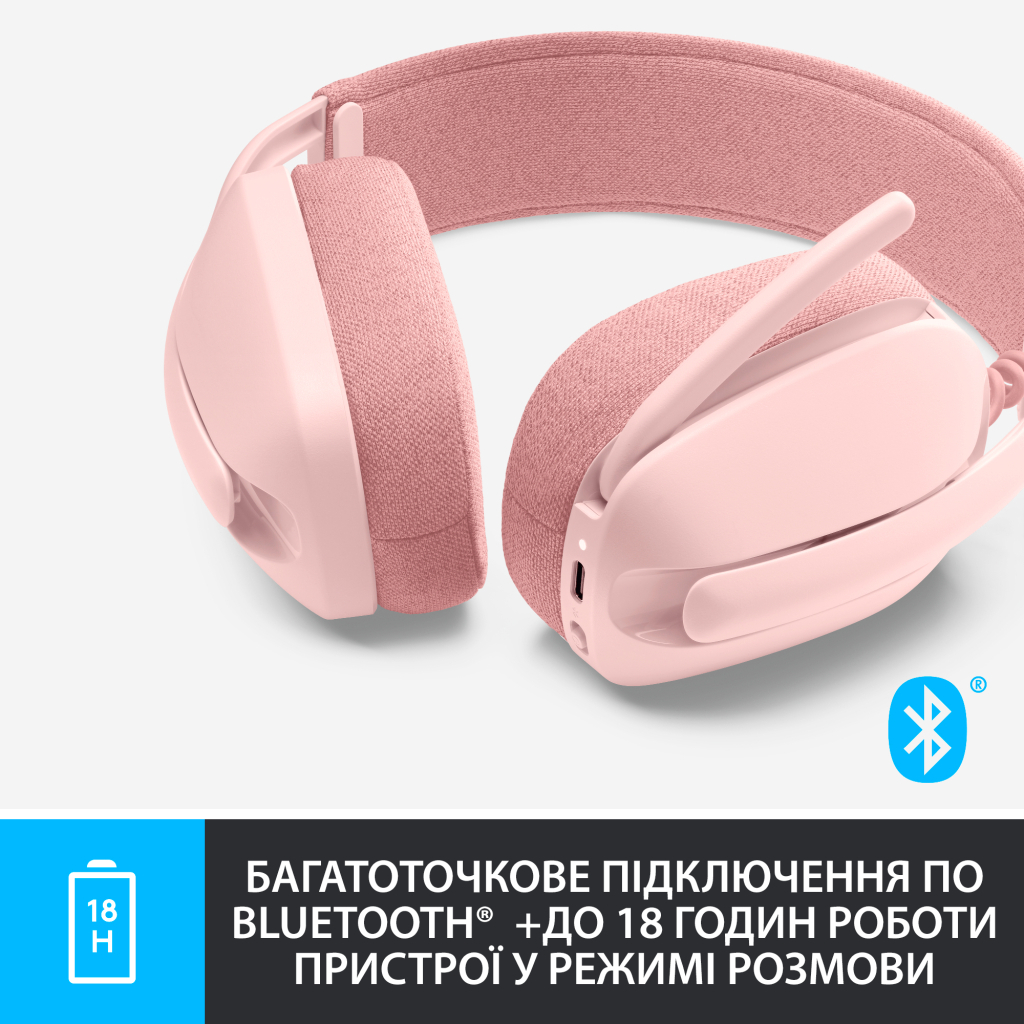 Наушники Logitech Zone Vibe 100 Wireless Rose (981-001224) - 4