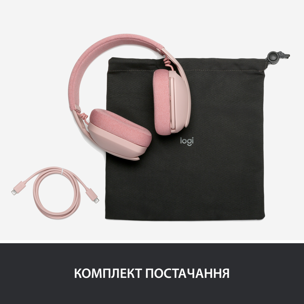 Наушники Logitech Zone Vibe 100 Wireless Rose (981-001224) - 9