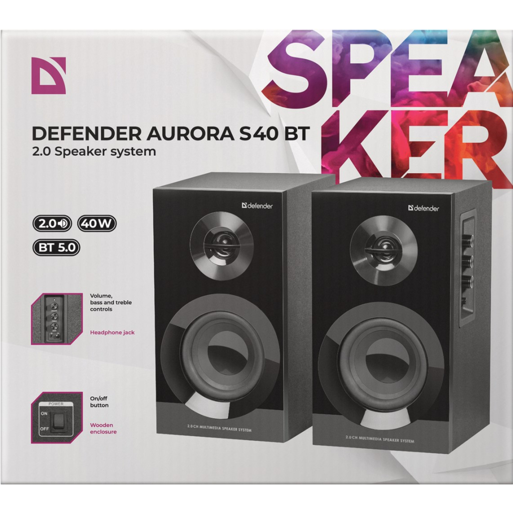 Акустическая система Defender Aurora S40 Bluetooth Black (65240) - 4