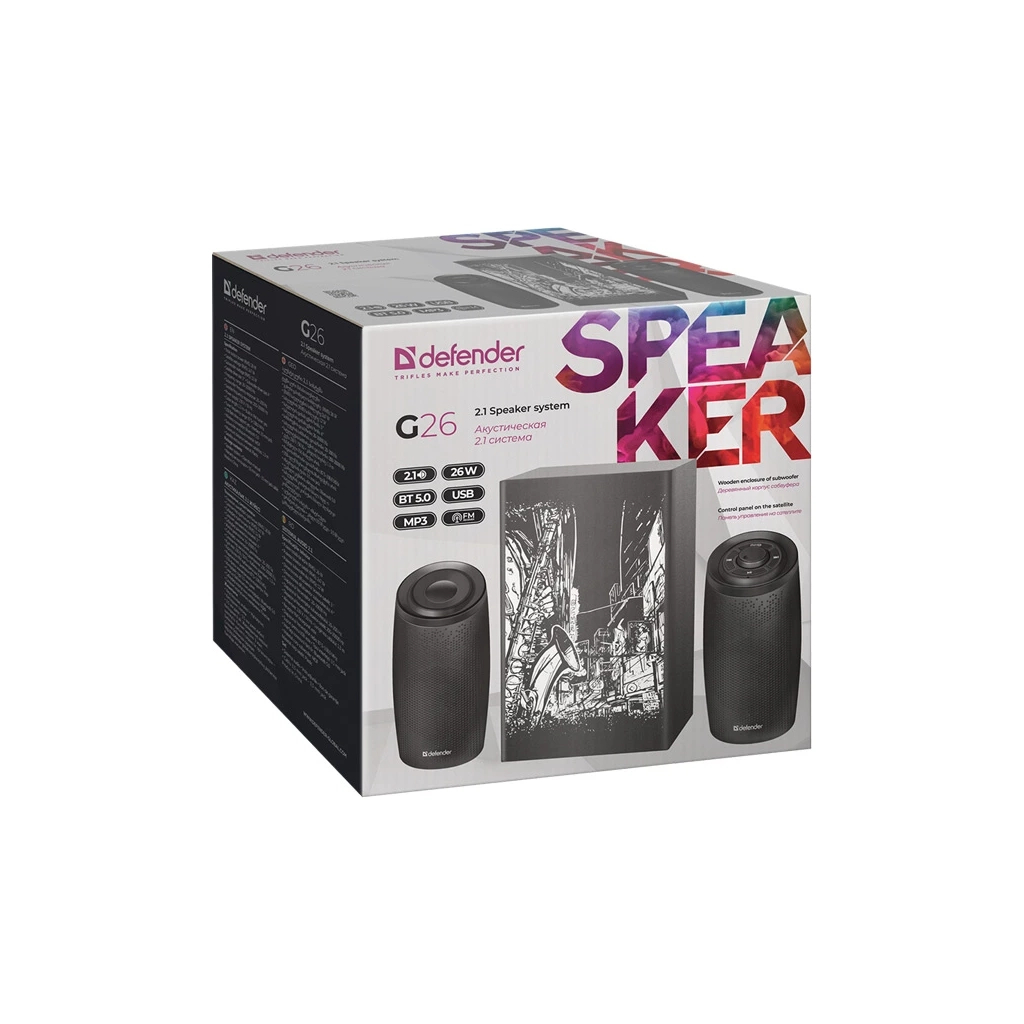 Акустическая система Defender G26 26Вт Bluetooth/AUX/FM/MP3/USB (65126) - 3
