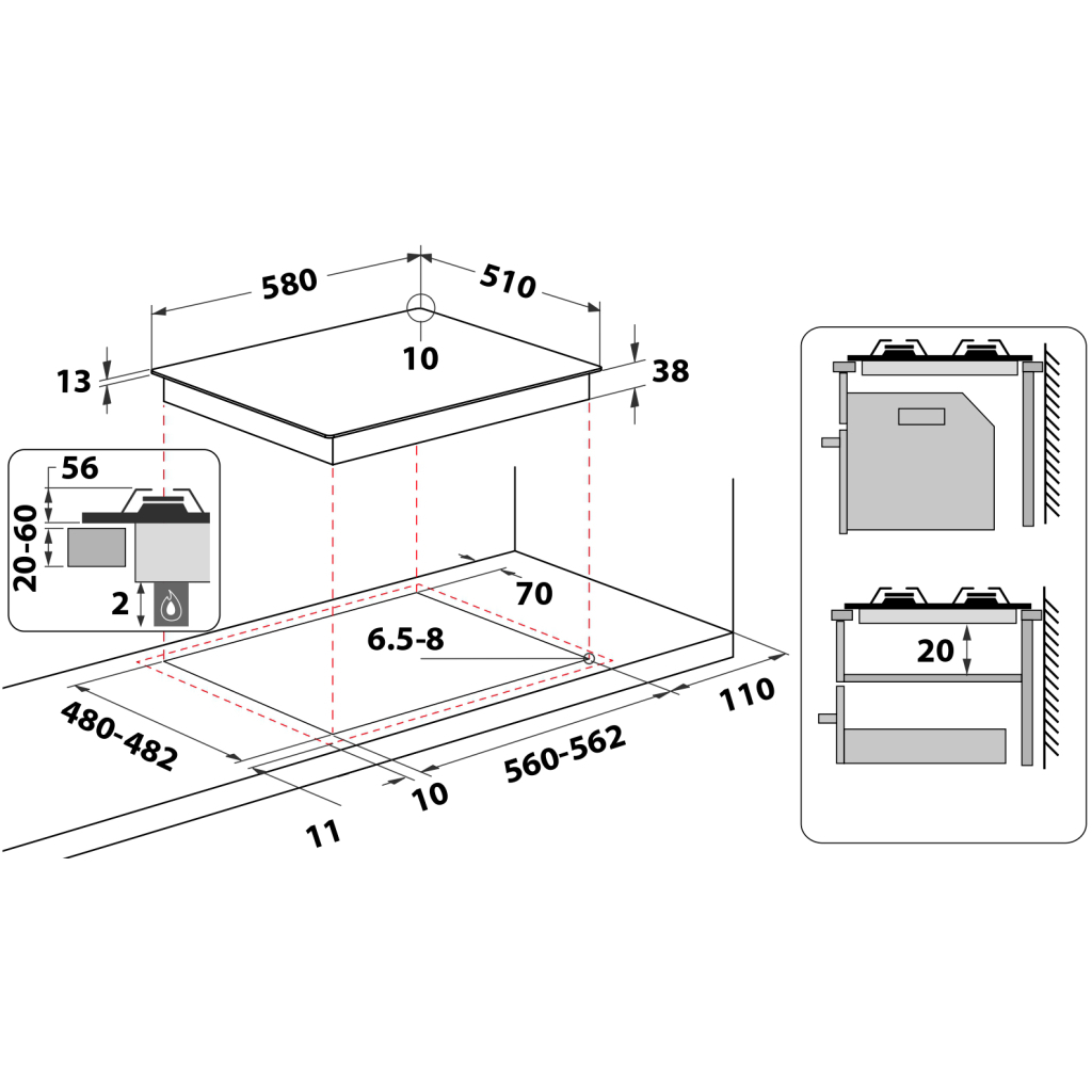 Варочная поверхность Whirlpool TKRL650IX - 3