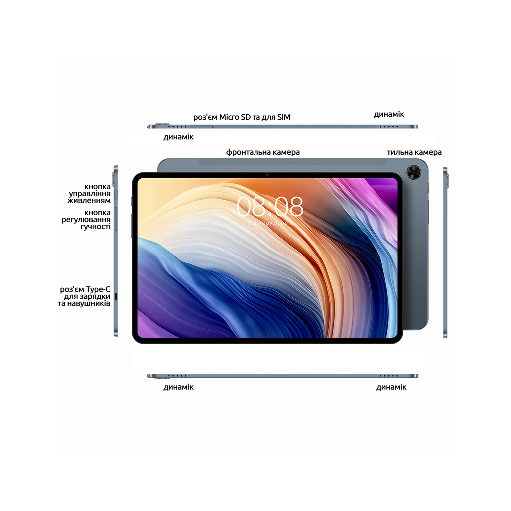 Планшет Teclast T40 Pro 10.4/FHD/8GB/128GB/WiFi/4GLTE Gray (6940709683835) - 6