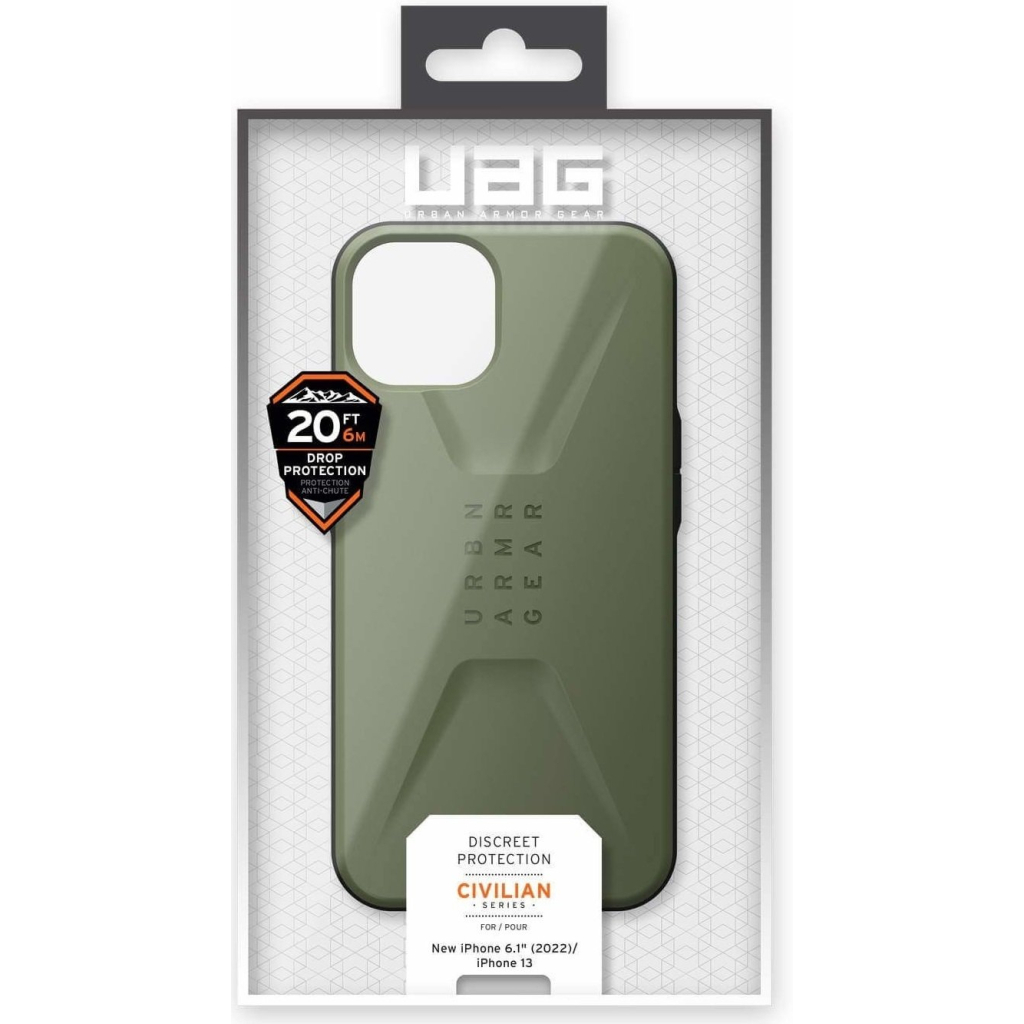 Чехол для моб. телефона Uag Apple iPhone 14 Civilian, Olive (114040117272) - 3