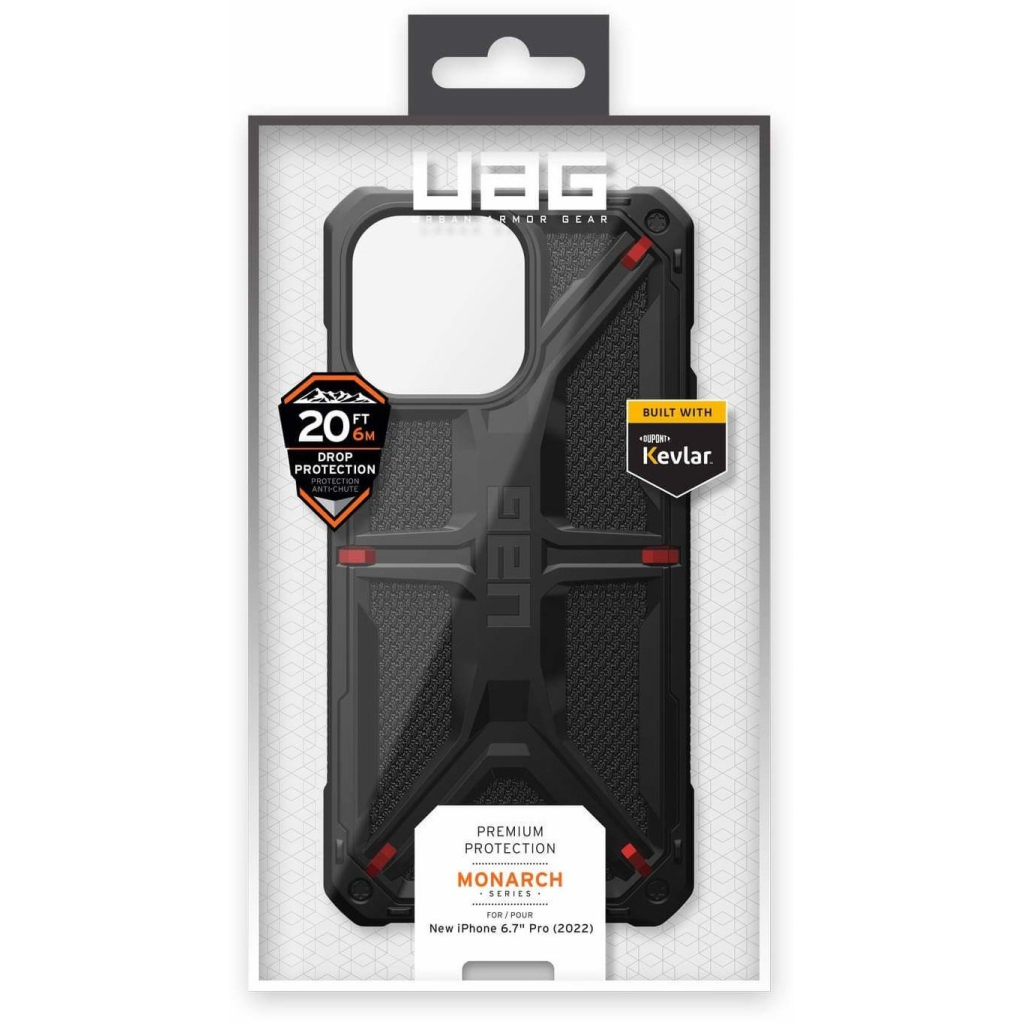 Чехол для моб. телефона Uag Apple iPhone 14 Pro Max Monarch, Kevlar Black (114035113940) - 8